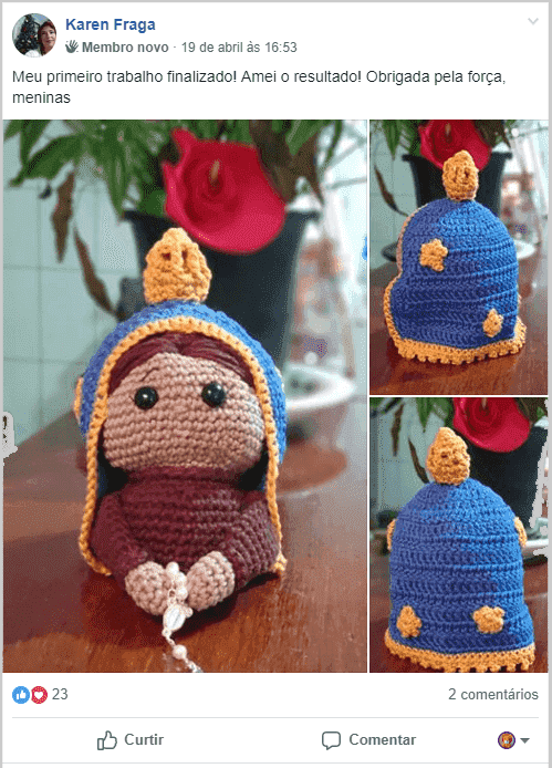 Amigurumi de santinha