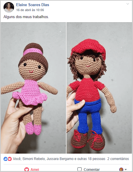 Amigurumi super mário e princesa